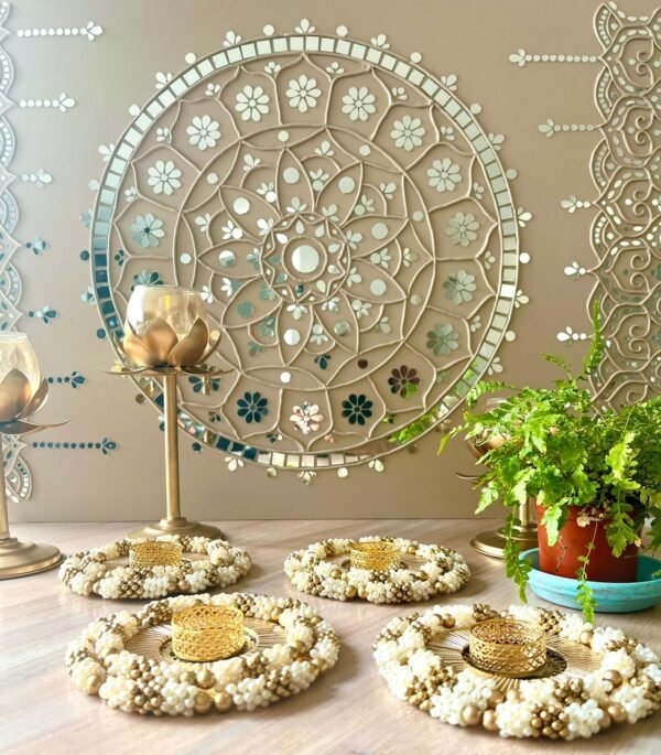 Elegant Pearl Tealight Holder - Image 4
