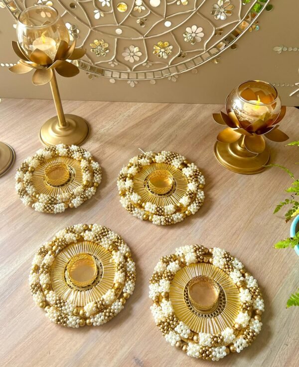 Elegant Pearl Tealight Holder - Image 2