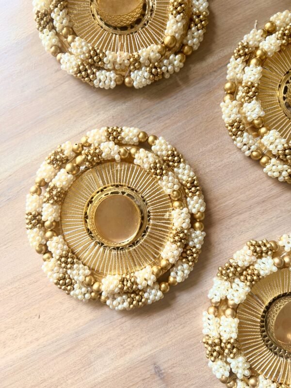 Elegant Pearl Tealight Holder