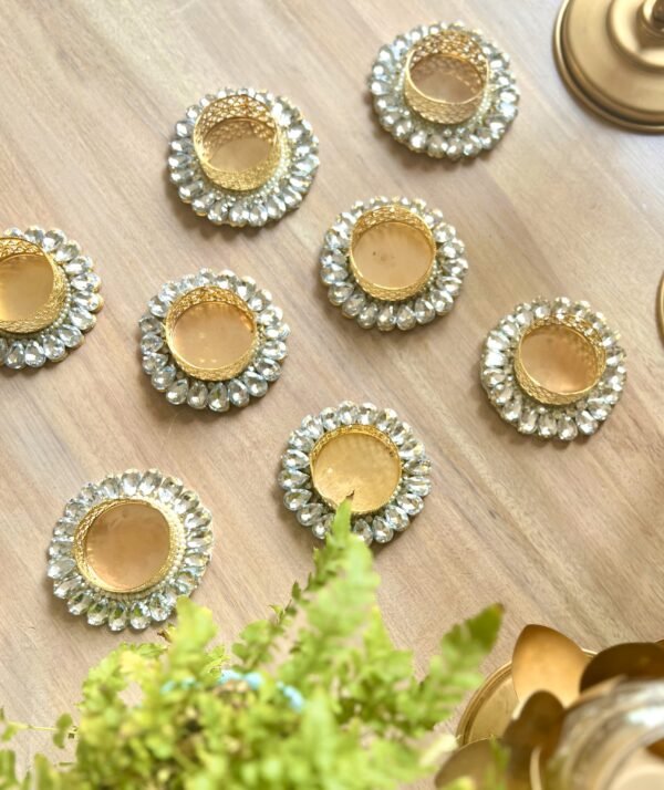 Glamorous Small Rhinestone Tealight Holder - Image 2