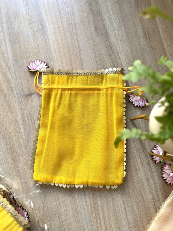 Potli with lotus draw strings - Image 2